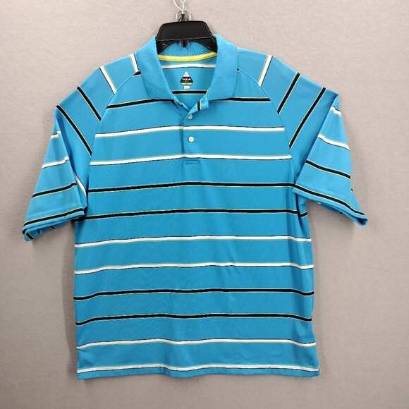 Bolle Golf Polo Shirt Mens Large Blue Tech Short Sleeve Performance Polyester - Picture 1 of 8
